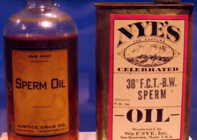 These products were made from Sperm whales back in the whaling days. Sperm whale oil was considered the finest lubricating oil on Earth.